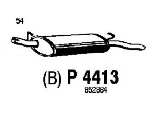 FENNO P4413 galinis duslintuvas 
 Išmetimo sistema -> Duslintuvas
852356, 852884