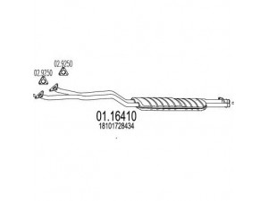 MTS 01.16410 priekinis duslintuvas 
 Išmetimo sistema -> Duslintuvas
18101728434
