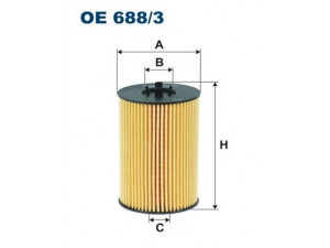 FILTRON OE688/3 alyvos filtras 
 Techninės priežiūros dalys -> Techninės priežiūros intervalai
03N115466, 03N115562, 03N115466