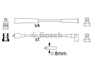 BOSCH 0 986 357 140 uždegimo laido komplektas 
 Kibirkšties / kaitinamasis uždegimas -> Uždegimo laidai/jungtys