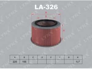 LYNXauto LA-326 oro filtras 
 Filtrai -> Oro filtras
1372-13-Z40, 1372-23-603, SE01-23-603