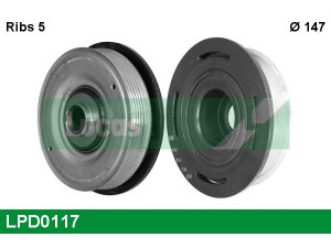 LUCAS ENGINE DRIVE LPD0117 skriemulys, alkūninis velenas 
 Diržinė pavara -> Dirželio skriemulys
658032