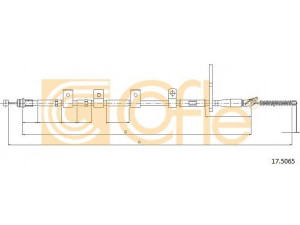 COFLE 17.5065 trosas, stovėjimo stabdys 
 Stabdžių sistema -> Valdymo svirtys/trosai
5440265J00, 5440265J00000