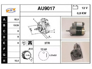 SNRA AU9017 starteris