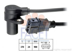 FACET 9.0077 jutiklis, alkūninio veleno impulsas; impulso jutiklis, smagratis 
 Variklis -> Variklio elektra
1 021 187, 95VW-6C315-BA, 021 906 433 A