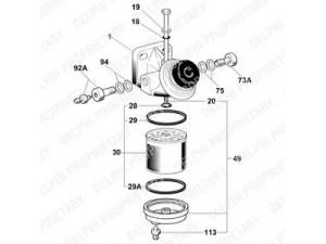 DELPHI 6260B660B kuro filtras 
 Techninės priežiūros dalys -> Papildomas remontas
6167053, 86AB9155DB