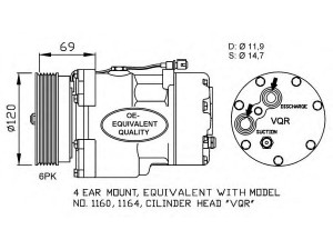 NRF 32748 kompresorius, oro kondicionierius 
 Oro kondicionavimas -> Kompresorius/dalys
98NW19D629AA, 98NW19D629AB, 7M0820803M