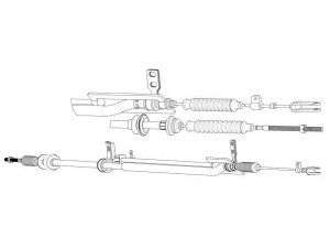 KAWE MA02146 trosas, stovėjimo stabdys 
 Stabdžių sistema -> Valdymo svirtys/trosai
S08344410C, S08344410D, S08344410E