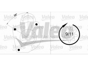 VALEO 436033 starteris 
 Elektros įranga -> Starterio sistema -> Starteris
46431502, 46531437, 7589547, 7589655