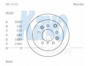 KAVO PARTS BR-4722 stabdžių diskas 
 Dviratė transporto priemonės -> Stabdžių sistema -> Stabdžių diskai / priedai
HE1726251