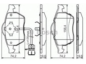 BOSCH 0 986 495 024 stabdžių trinkelių rinkinys, diskinis stabdys
4A0 698 151, 4A0 698 151 A, 4A0 698 151 C