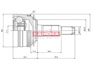 KAMOKA 6747 jungčių komplektas, kardaninis velenas 
 Ratų pavara -> Sujungimai/komplektas
510851, 96183016, 96183017, 96243571