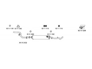 HJS VW_1419 išmetimo sistema 
 Išmetimo sistema -> Išmetimo sistema, visa