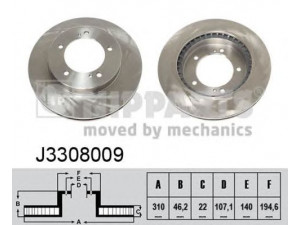 NIPPARTS J3308009 stabdžių diskas 
 Stabdžių sistema -> Diskinis stabdys -> Stabdžių diskas
55211-77E01