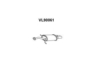 VENEPORTE VL90061 galinis duslintuvas 
 Išmetimo sistema -> Duslintuvas
30613763, 30816207