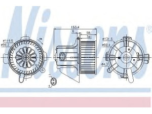 NISSENS 87090 vidaus pūtiklis 
 Šildymas / vėdinimas -> Orpūtė/dalys
6441S6, 6441Y7, 6441S6, 6441Y7