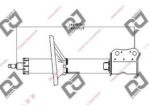 DJ PARTS DS1360GS amortizatorius 
 Pakaba -> Amortizatorius
96289902, 96289908, 96300280
