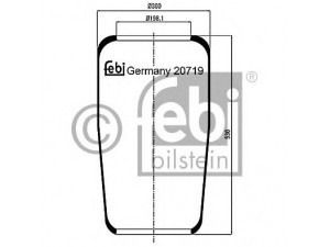 FEBI BILSTEIN 20719 dėklas, pneumatinė pakaba
166205, 750 215, 0818 225, 818 225