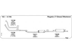 AKS DASIS SGFI114 išmetimo sistema