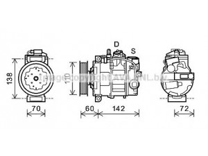 AVA QUALITY COOLING AIK344 kompresorius, oro kondicionierius 
 Oro kondicionavimas -> Kompresorius/dalys
4B0260805H