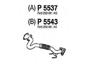 FENNO P5543 išleidimo kolektorius 
 Išmetimo sistema -> Išmetimo vamzdžiai
BM70563, 1069523, 7M0252091AC, 7M0252091AH