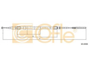 COFLE 10.4266 trosas, stovėjimo stabdys 
 Stabdžių sistema -> Valdymo svirtys/trosai
34411165699, 34416751843