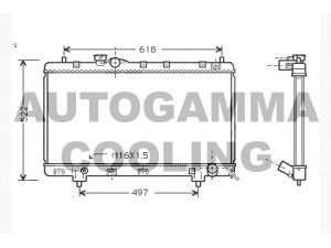 AUTOGAMMA 104743 radiatorius, variklio aušinimas
164007A270