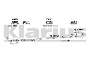 KLARIUS 800057U išmetimo sistema 
 Išmetimo sistema -> Išmetimo sistema, visa