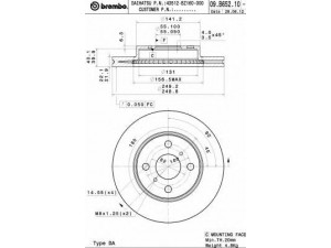 BREMBO 09.B652.10 stabdžių diskas 
 Dviratė transporto priemonės -> Stabdžių sistema -> Stabdžių diskai / priedai
43512BZ160, 43512BZ160000