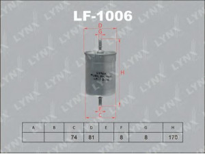 LYNXauto LF-1006 kuro filtras 
 Techninės priežiūros dalys -> Papildomas remontas
1J0 201 511 A, 3D0 201 511, 3D0 201 511 A
