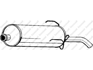 BOSAL 190-807 galinis duslintuvas 
 Išmetimo sistema -> Duslintuvas
1726.17, 1726.66