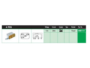 LUCAS ELECTRICAL SRB113 relė, degalų siurblys