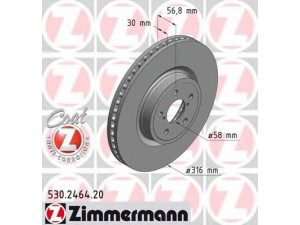 ZIMMERMANN 530.2464.20 stabdžių diskas 
 Stabdžių sistema -> Diskinis stabdys -> Stabdžių diskas
26300-AG000, 26300-AG001