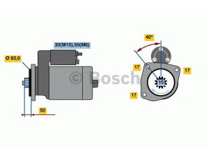 BOSCH 0 001 261 006 starteris