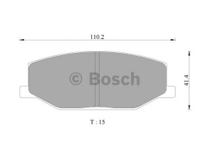 BOSCH 0 986 505 345 stabdžių trinkelių rinkinys, diskinis stabdys 
 Techninės priežiūros dalys -> Papildomas remontas
1A01-33-23Z, 1A07 33 23Z, 1V643328Z