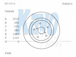 KAVO PARTS BR-8216 stabdžių diskas 
 Stabdžių sistema -> Diskinis stabdys -> Stabdžių diskas
26310PA030