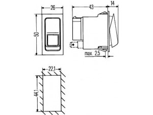 HELLA 6HH 007 832-297 jungiklis, pavojaus žibintas
50423378