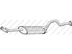 BOSAL 282-355 vidurinis duslintuvas 
 Išmetimo sistema -> Duslintuvas
MB 651689, MB 651691, MR 160317