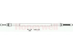BENDIX 431219B trosas, stovėjimo stabdys 
 Stabdžių sistema -> Valdymo svirtys/trosai
7700766098