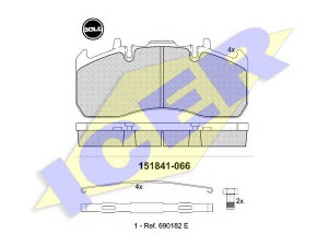 ICER 151841-066 stabdžių trinkelių rinkinys, diskinis stabdys 
 Techninės priežiūros dalys -> Papildomas remontas
2 056 871 2, 2 056 871 5, 2 135 257 3