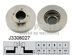 NIPPARTS J3306027 stabdžių diskas 
 Stabdžių sistema -> Diskinis stabdys -> Stabdžių diskas
43512-87519, 43512-87523, 43512-87Z02