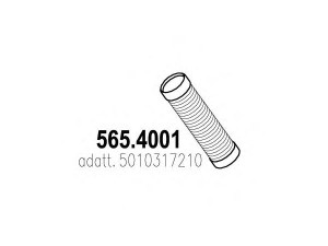ASSO 565.4001 lanksti žarna, išmetimo sistema 
 Išmetimo sistema -> Išmetimo vamzdžiai
5010317210