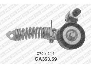 SNR GA353.59 įtempiklio skriemulys, V formos rumbuotas diržas 
 Diržinė pavara -> V formos rumbuotas diržas/komplektas -> Įtempiklio skriemulys
1340267, 1340550, 1340551, 1340556