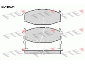 FTE BL1109A1 stabdžių trinkelių rinkinys, diskinis stabdys 
 Techninės priežiūros dalys -> Papildomas remontas
41060-C7090, 41060-P9125, 41060-R9090