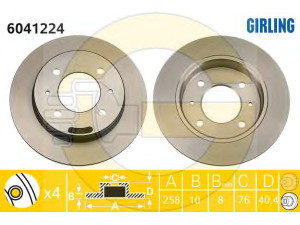 GIRLING 6041224 stabdžių diskas 
 Stabdžių sistema -> Diskinis stabdys -> Stabdžių diskas
5841128300, 5841129300, 5841129310