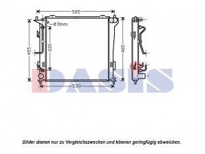 AKS DASIS 560034N radiatorius, variklio aušinimas 
 Aušinimo sistema -> Radiatorius/alyvos aušintuvas -> Radiatorius/dalys
253102H650