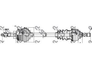 GSP 260002 kardaninis velenas 
 Ratų pavara -> Kardaninis velenas
26029827, 26032414, 374188, 374210