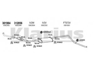 KLARIUS 470011U išmetimo sistema 
 Išmetimo sistema -> Išmetimo sistema, visa