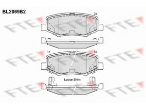 FTE BL2069B2 stabdžių trinkelių rinkinys, diskinis stabdys
2870-4230-0159