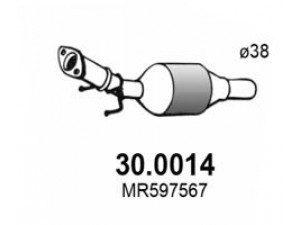 ASSO 30.0014 katalizatoriaus keitiklis 
 Išmetimo sistema -> Katalizatoriaus keitiklis
1570B032, 1570B033, MR597234, MR597567